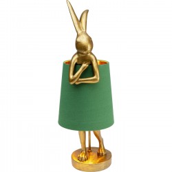 Candeeiro de mesa Animal Rabbit Dourado/Verde 68 cm