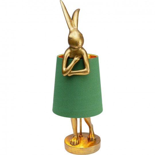 Lampe à poser Animal Rabbit doré/vert 68cm