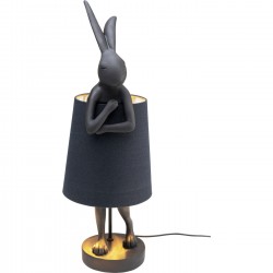 Lampe à poser Animal Rabbit noir 68cm