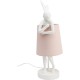 Lampe à poser Animal Rabbit blanc/rose 50cm