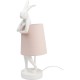Lampe à poser Animal Rabbit blanc/rose 50cm