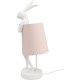 Lampe à poser Animal Rabbit blanc/rose 50cm