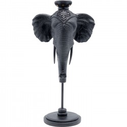 Castiçal Elephant Head Preto 49 cm