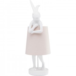 Candeeiro de mesa Animal Rabbit Branco/Rosa 50 cm