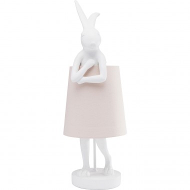 Lampe à poser Animal Rabbit blanc/rose 50cm