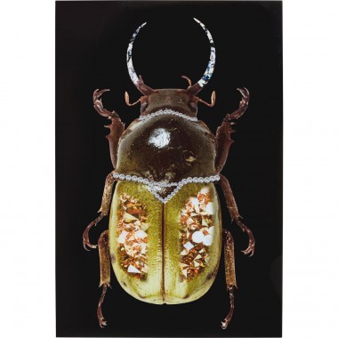 Tableau en verre Shiney Dung Beetle 80x120cm