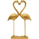 Figurine déco Flamingo Love doré 63cm