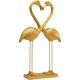 Figurine déco Flamingo Love doré 63cm