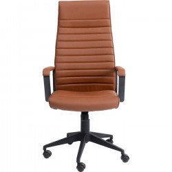 Chaise de bureau pivotante Labora haut marron