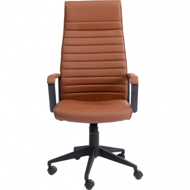 Chaise de bureau pivotante Labora haut marron