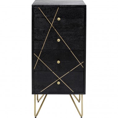 Commode Gold Vein 4 tiroirs 40x88cm