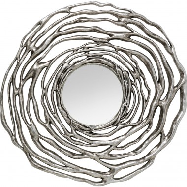 Miroir mural Twiggy argenté Ø121cm