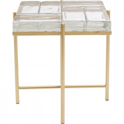 Mesa de apoio Iceline Dourada 43x33 cm