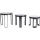 Table basse Perelli noir (3/set)