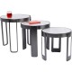 Table basse Perelli noir (3/set)