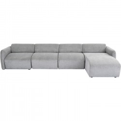 Canapé d angle Lucca gris droite 331cm
