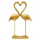 Figurine déco Flamingo Love doré 39cm